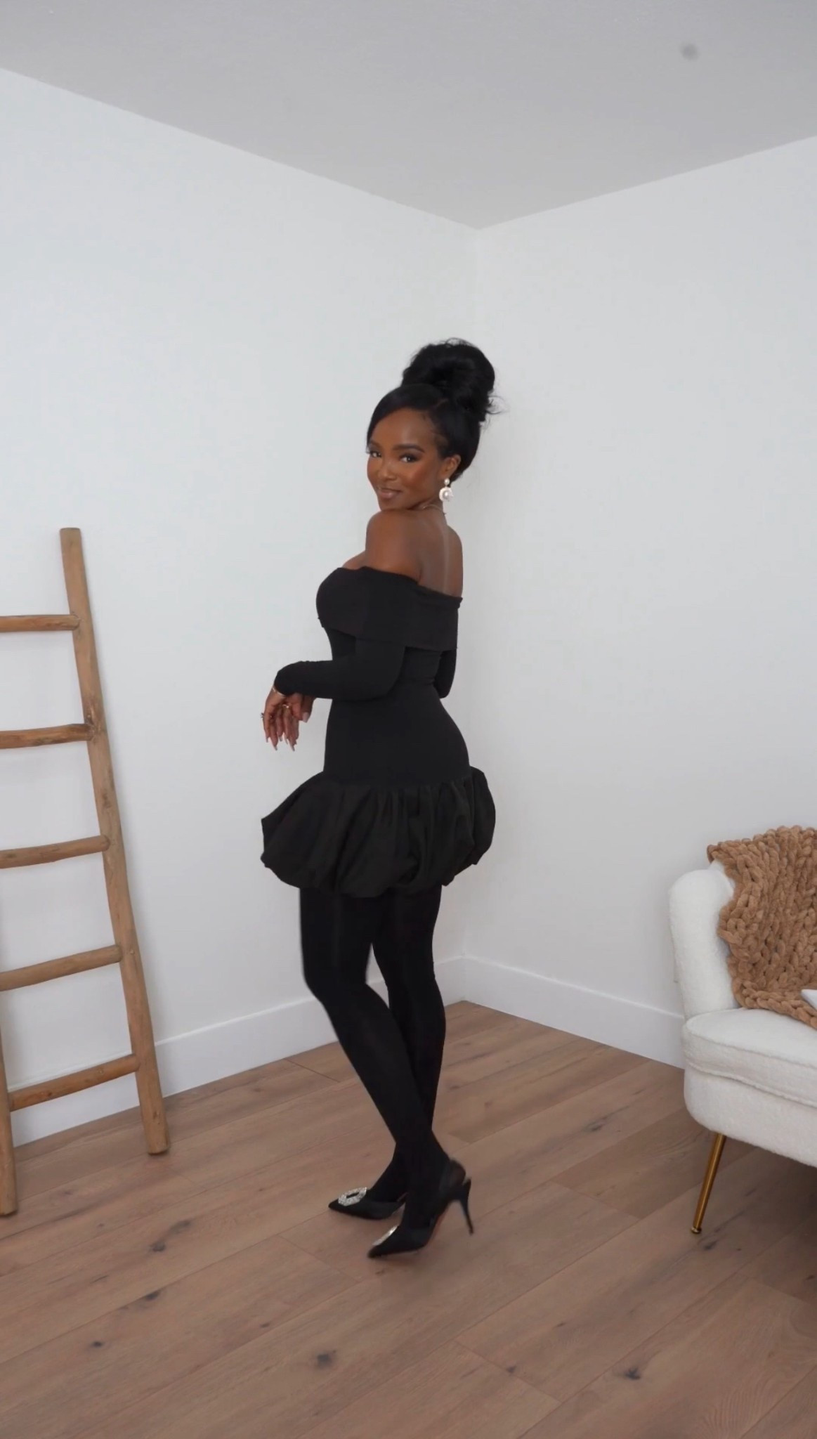 A little black dress with a twist — this off-the-shoulder mini brings sleek drama with its fitted shape, subtle flare, and statement heels. Clean, timeless, and effortlessly sexy without trying too hard.

Perfect for holiday soirées, cocktail parties, and nights when black is the only answer.

📏 Sizing: Dress (Small) • Tights (Small)
📏 Measurements: 5’4” · 138 lbs · 34D · 27” waist · 40” hips

classic little black dress, off shoulder mini dress, holiday party outfit, monochrome black look, elevated night-out style

✨ Everything linked below for easy shopping

Follow me on Instagram and YouTube @kirasfashionfinds

#LTKootd #LTKHoliday #LTKPetite