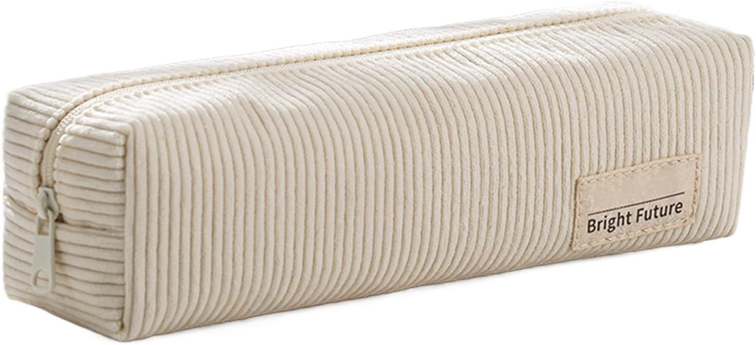 Beige Pencil Case | Corduroy Pencils Case | Aesthetic Pencil Cases | Wide Opening Stylish Simple ... | Amazon (CA)