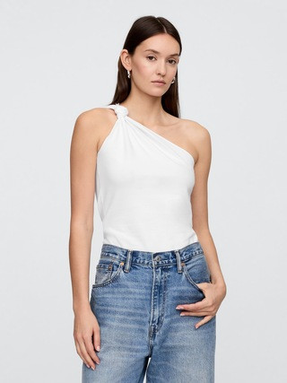 One-Shoulder Stretch-Jersey Tank Top | Gap Factory | Gap Factory