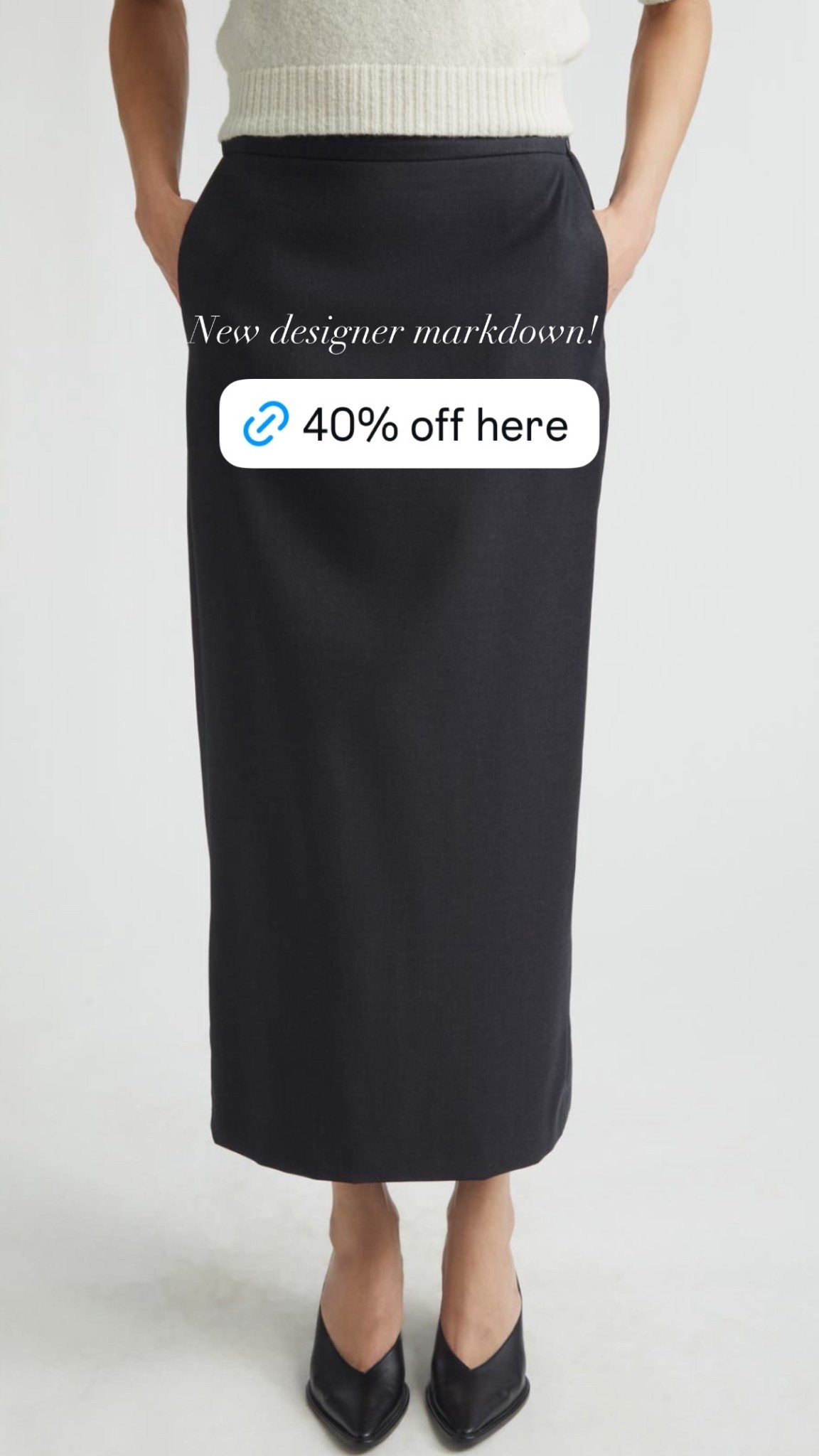Cara Super 120s Wool Pencil Skirt is on sale now!

#classicstyle
#longskirt
#summerskirt
#chicstyle
#blackskirt

#LTKootd #LTKSeasonal #LTKSaleAlert