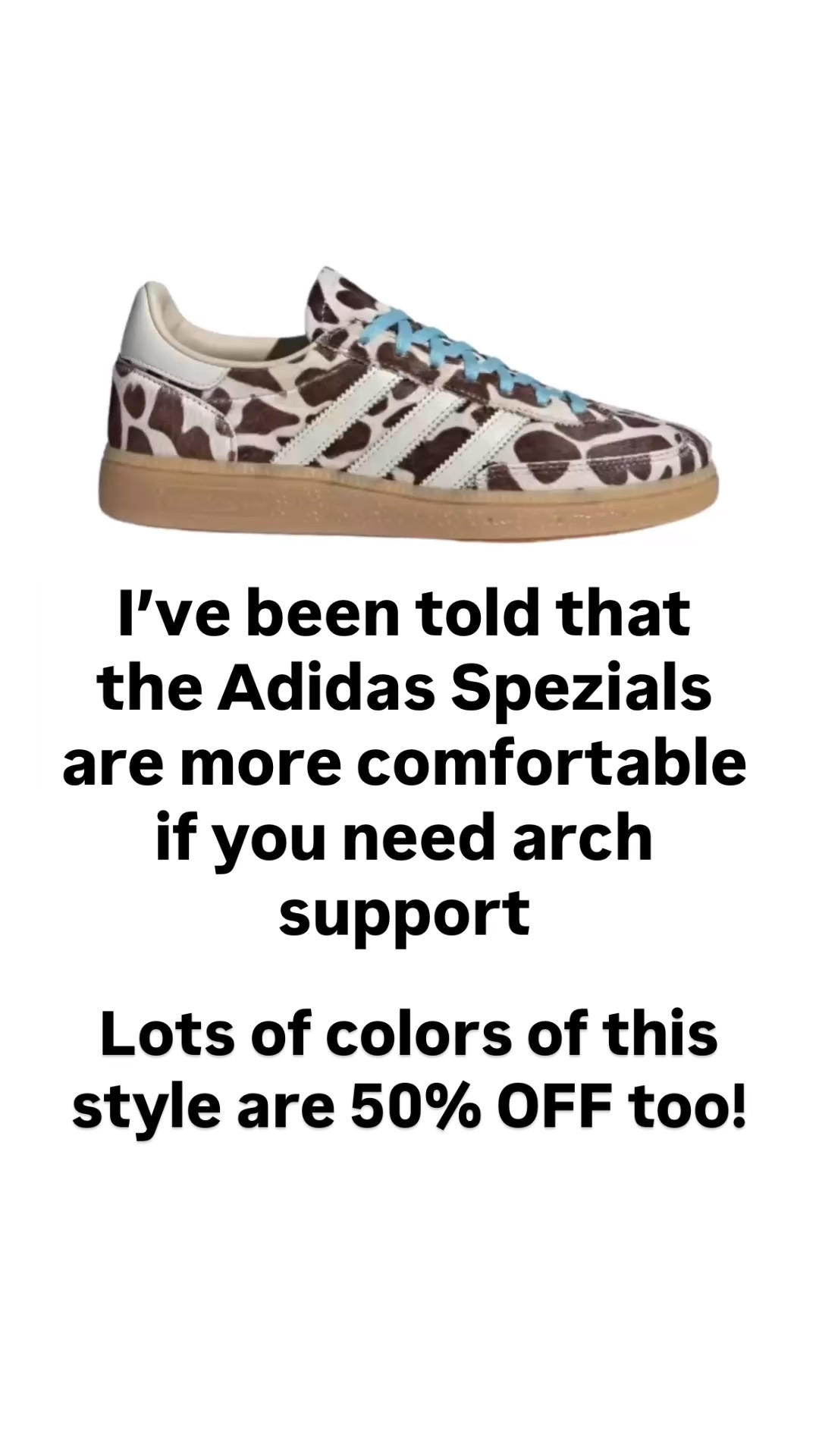 If you love the look of Sambas but need more arch support, I’ve been told the Spezials provide just that!
Plus, lots of colors of this style are 50% off!

#LTKSaleAlert