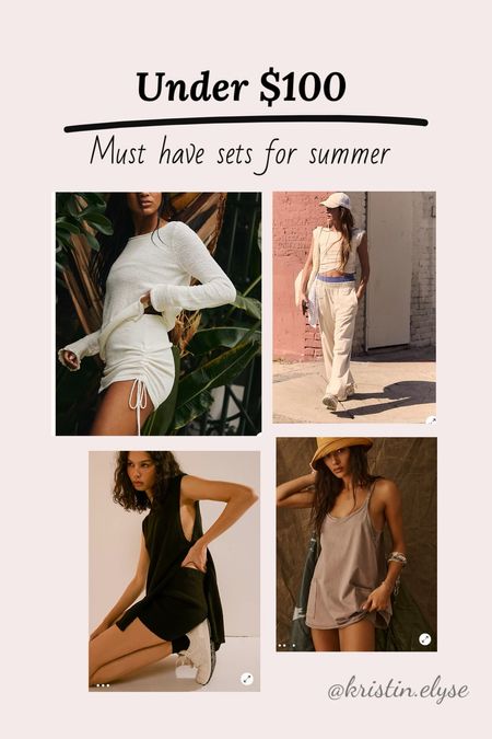 4 summer sets you’ll wear on repeat all summer 

I wear size small in all but the pant set (got a medium for length) 

#LTKStyleTip #LTKTravel #LTKFindsUnder100