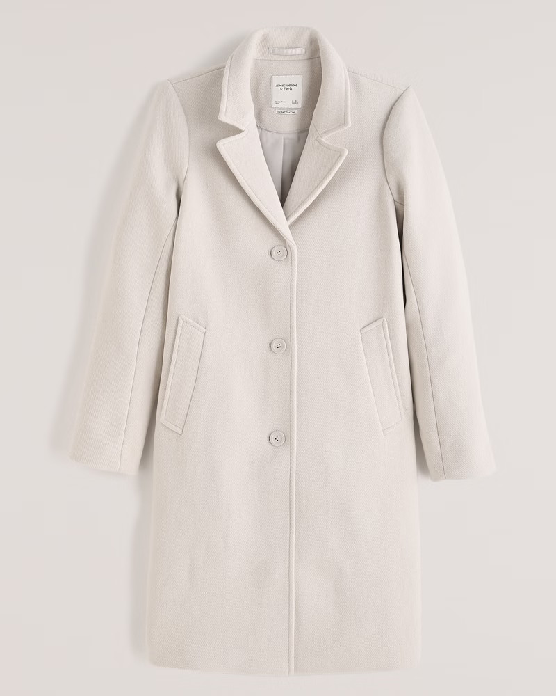 Women's Wool-Blend Dad Coat | Women's Coats & Jackets | Abercrombie.com | Abercrombie & Fitch (US)