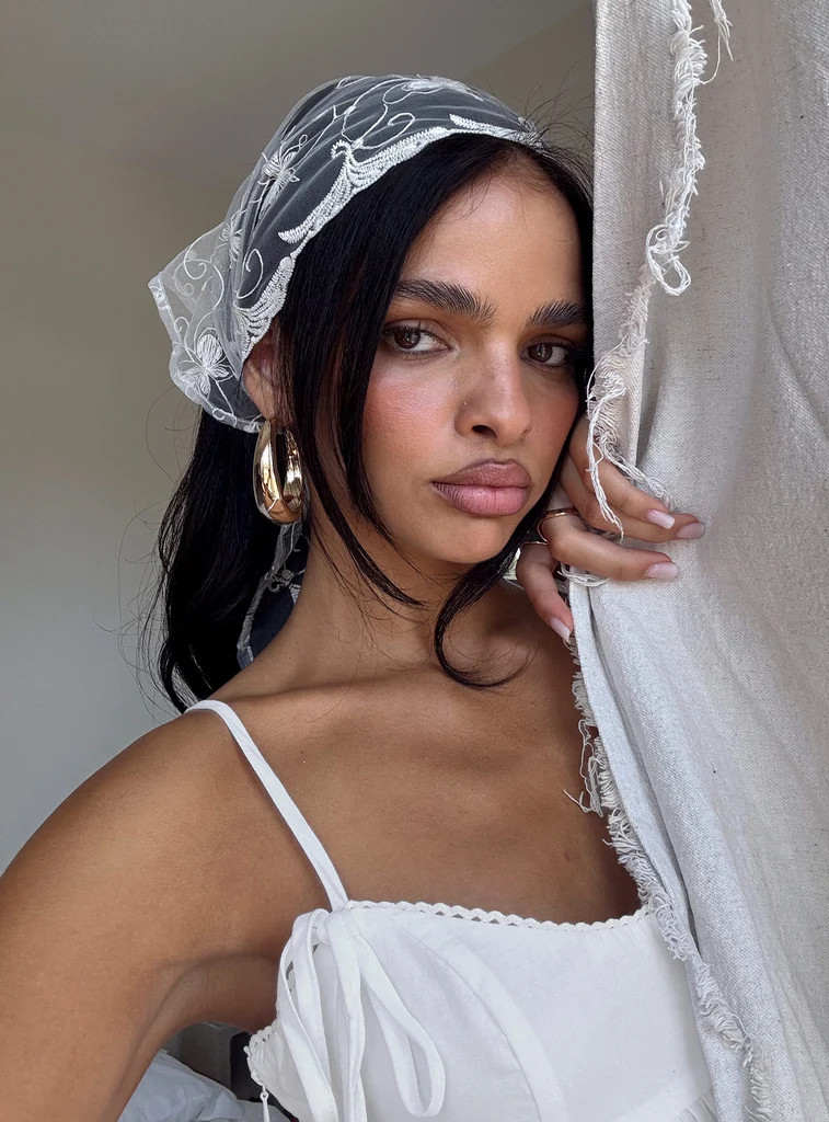 Brigette Lace Bandana White | Princess Polly US
