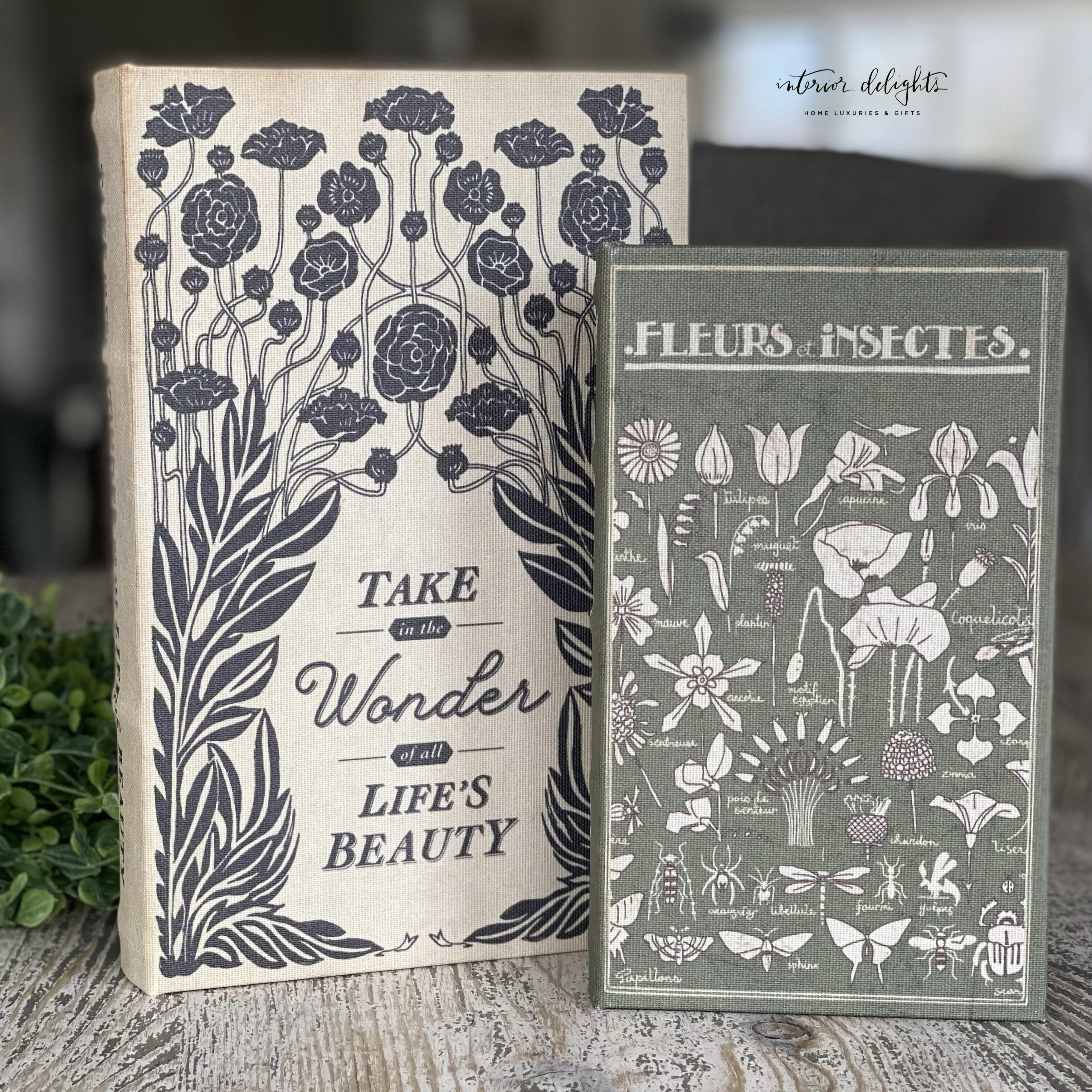 10” and 8.5” Book Box Sets-two styles to choose from | Interior Delights