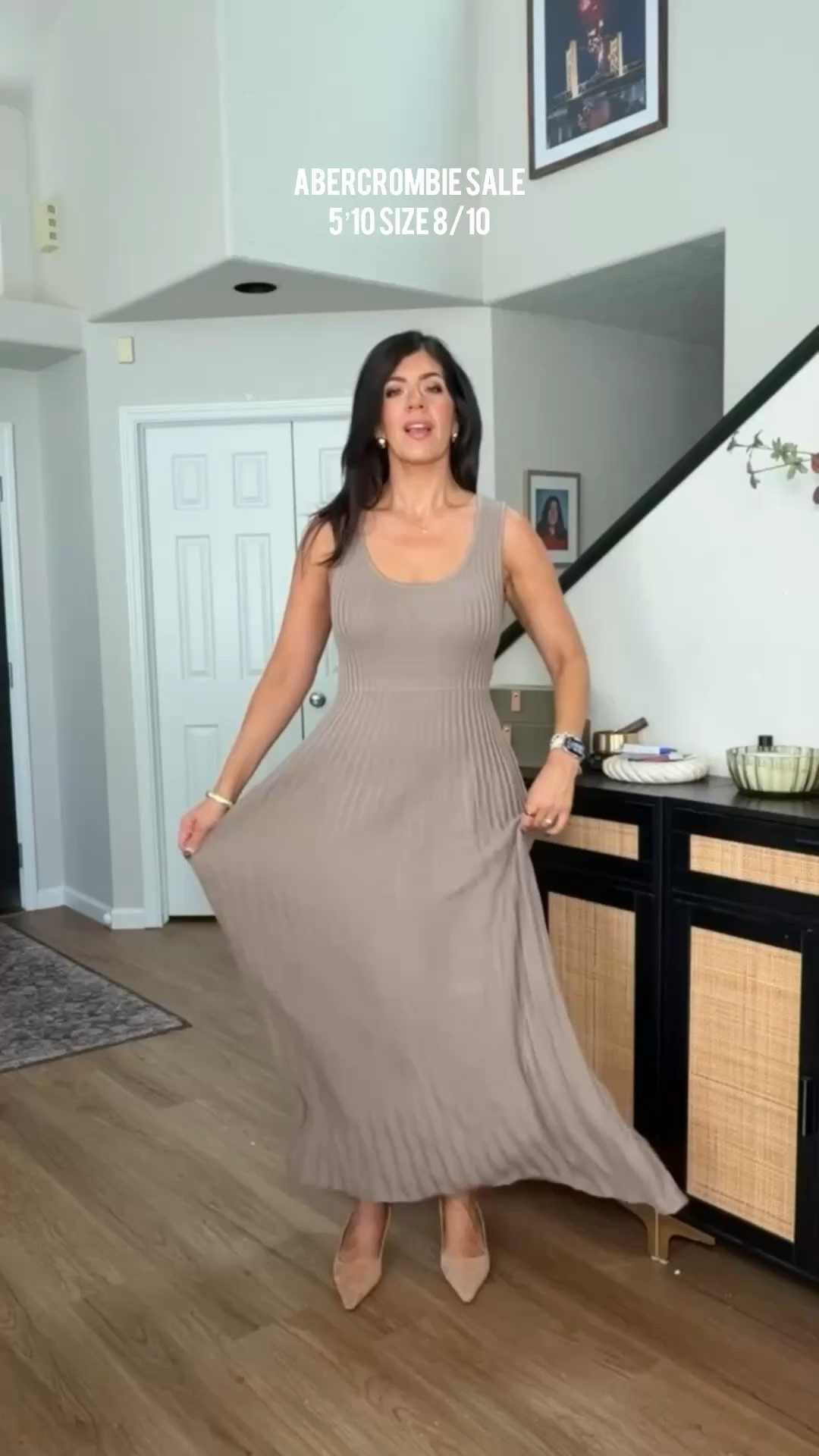 In a medium tall ribbed maxi sweater dress Midsize fashion, Abercrombie, fall fashion, fall style, trendy fashion, casual outfits, fall outfits, mom style, fall dress 

 #LTKootd #LTKSaleAlert #LTKMidsize