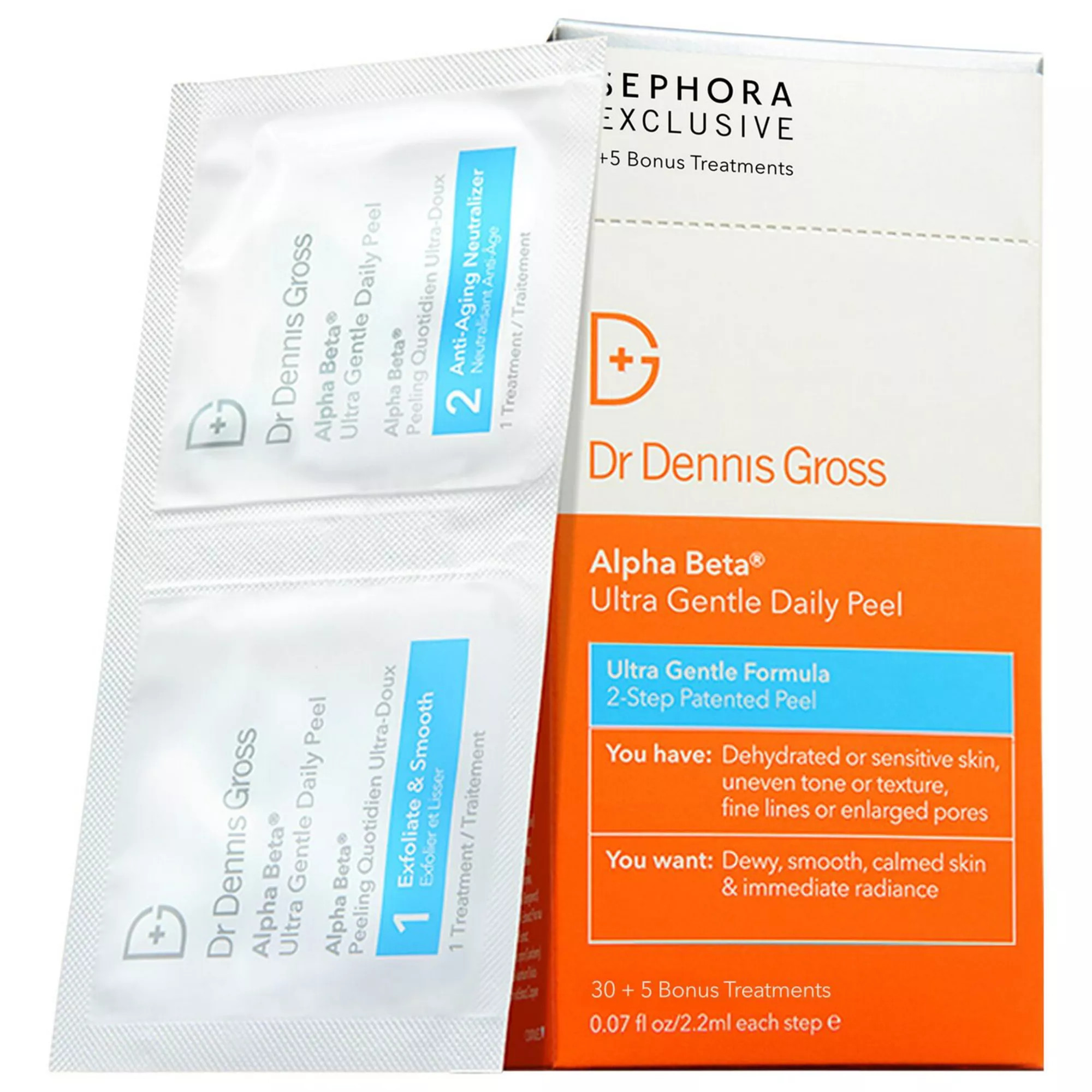 Dr. Dennis Gross Skincare Mini Alpha Beta Ultra Gentle Daily Peel Pads for Sensitive Skin, Size: 5 CT, None | Kohl's