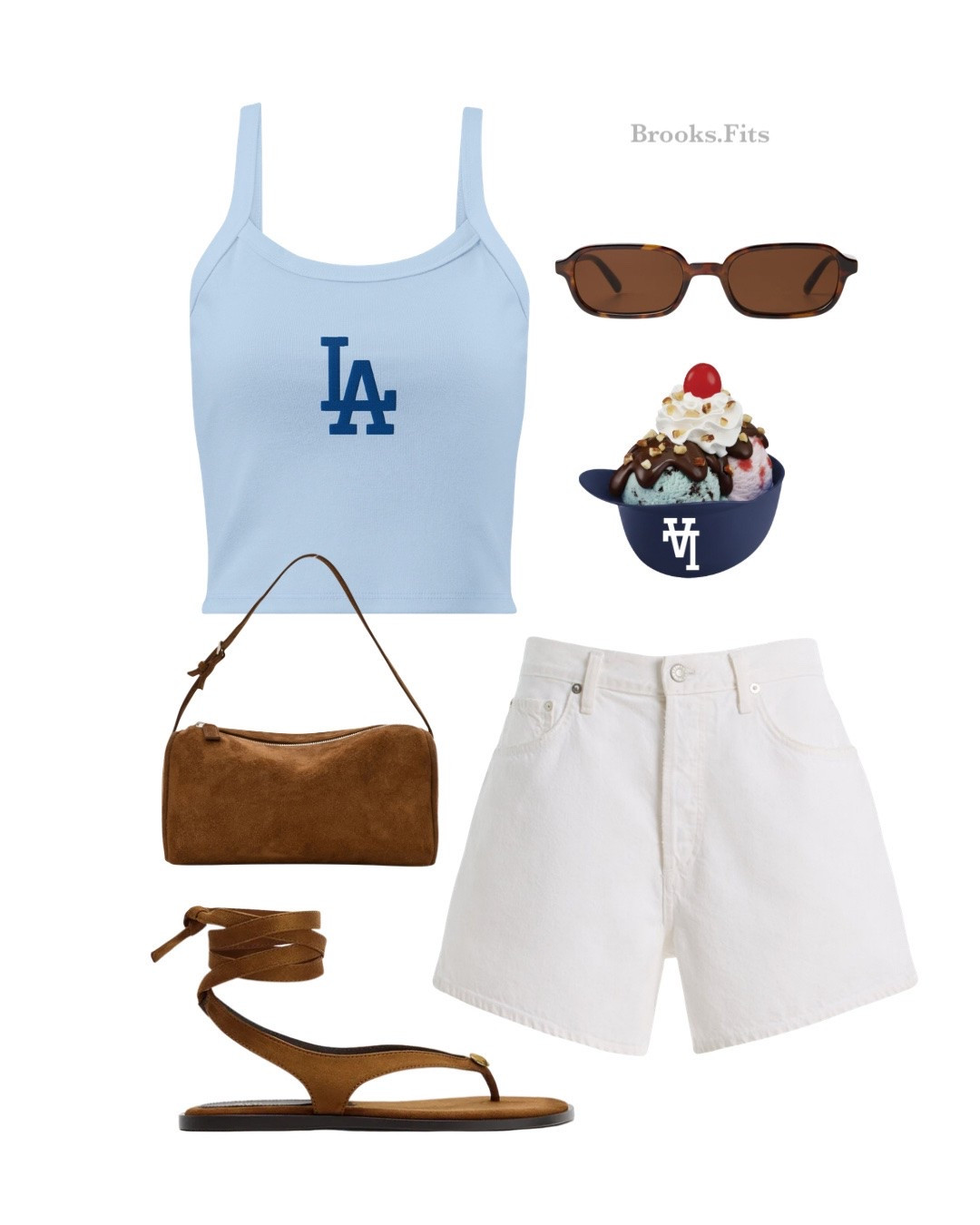 Dodgers baseball game outfit 
Shoes - Zara