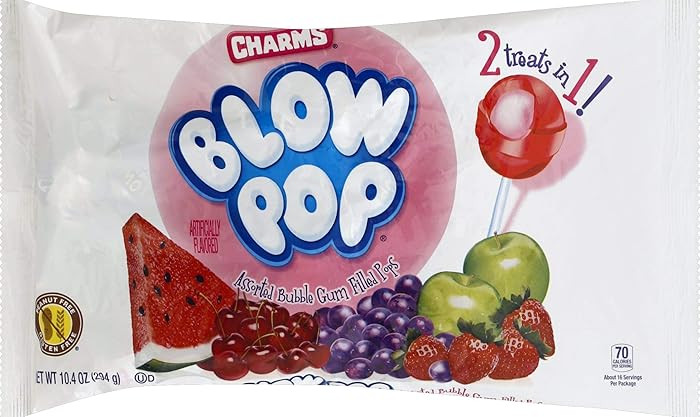 Blow Pop Lollipops - Dual Candy and Gum Suckers - Bulk Treat for Kids and Adults - Assorted Flavo... | Amazon (US)