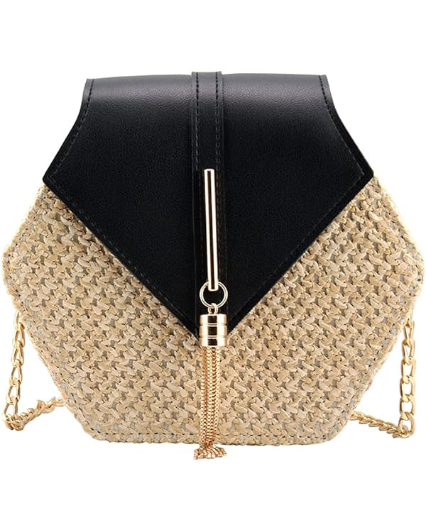 Bausweety Women's Crossbody Bag Cute Straw Shoulder Bag | Amazon (US)