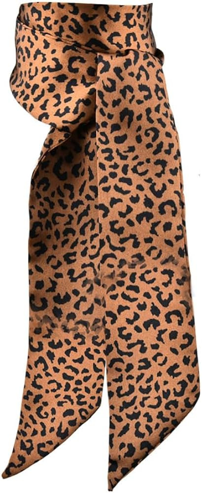 Black And White Scarf Leopard Print Neck Scarf Long Skinny Headscarf Checkered Polka Dot Handbag ... | Amazon (US)