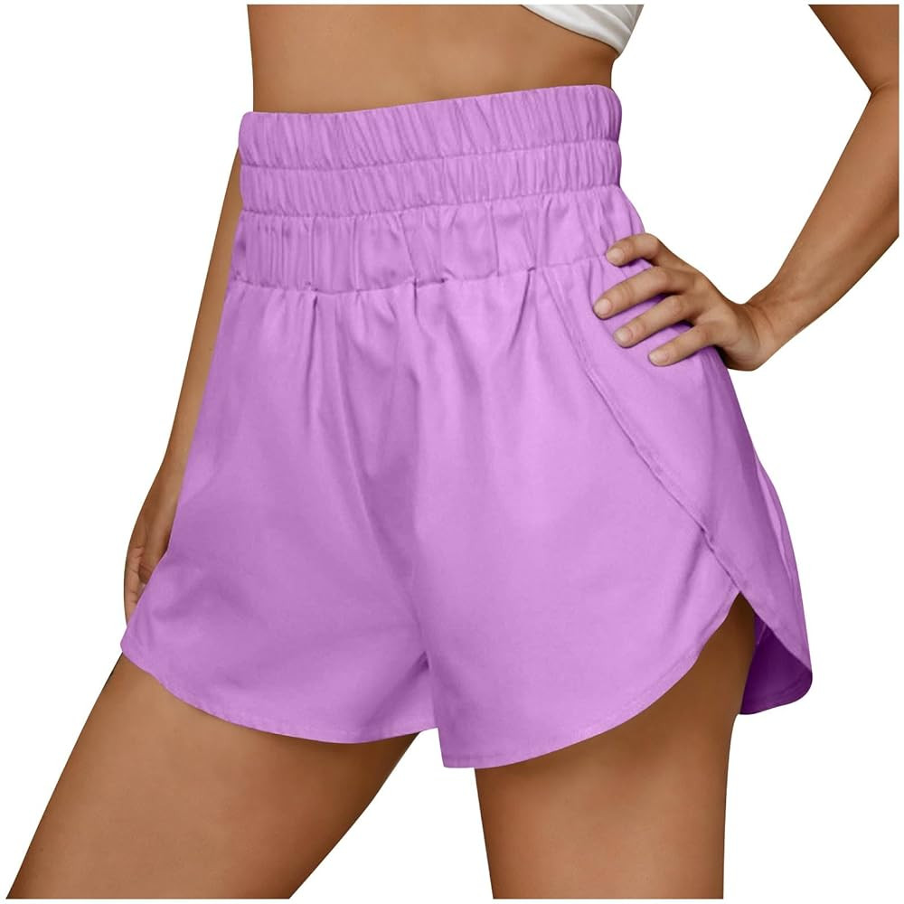 High Waisted Running Shorts for Women Summer Split Breathable for Athletic Tennis Gym Workout Sho... | Amazon (US)