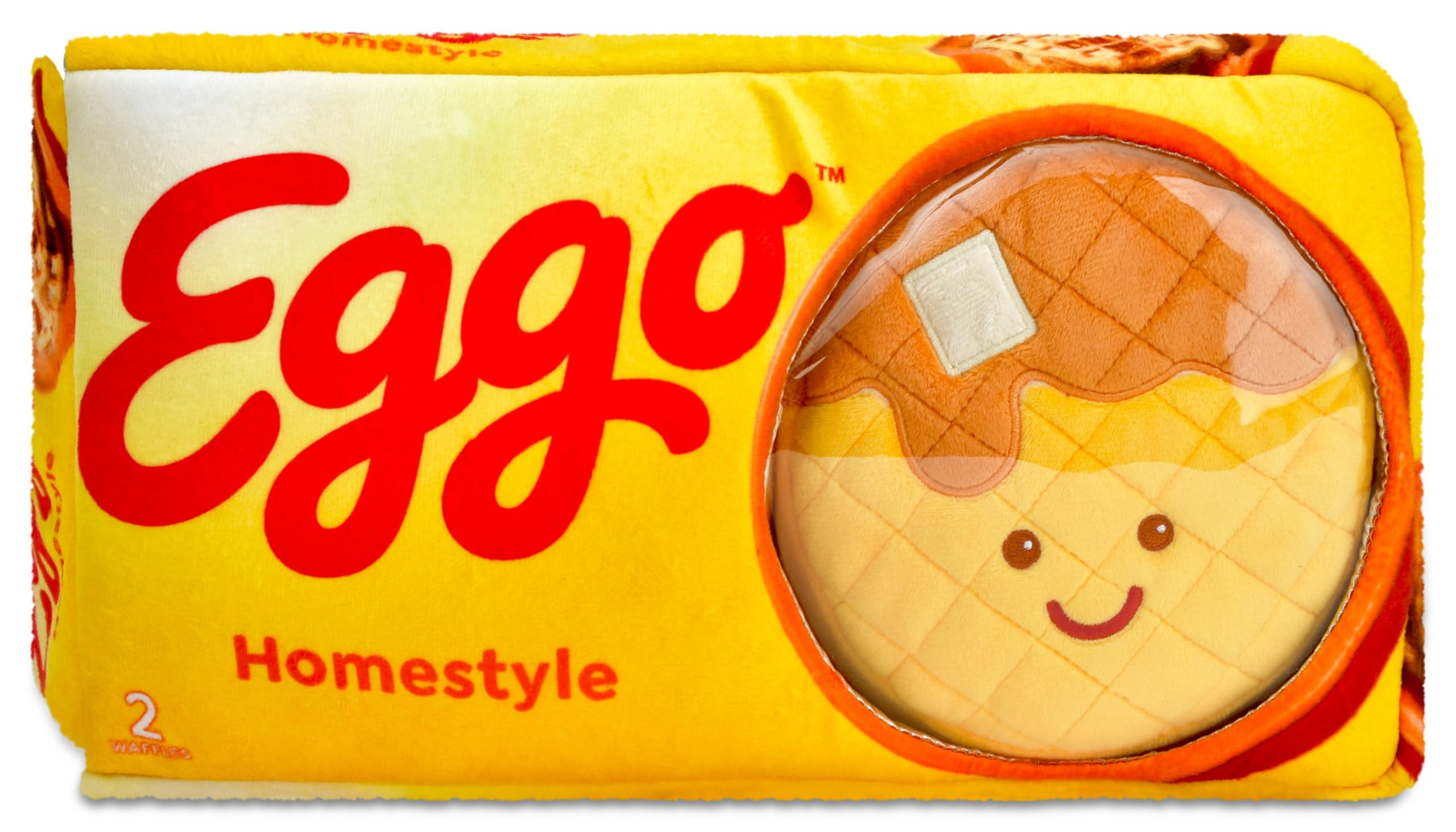 iscream Eggo Waffles Package 14" x 7" Pillow Set with 2 Plushie Waffle Mini Pillows | Amazon (US)