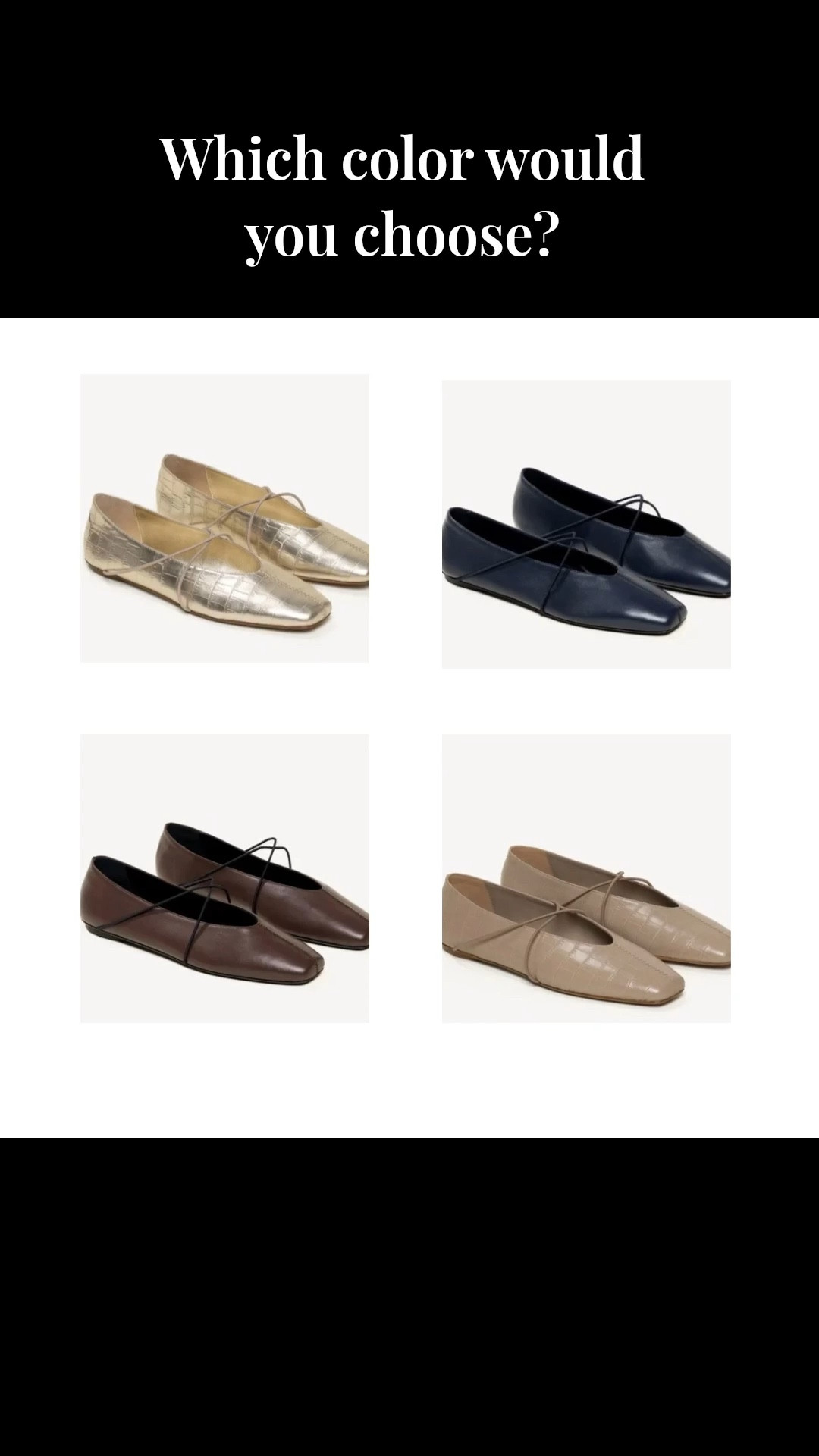 I am thinking about getting the Una flat by MGemi but I can’t decide which color. Which would you choose ?

#LTKOver40 #LTKselfcare #LTKWorkwear