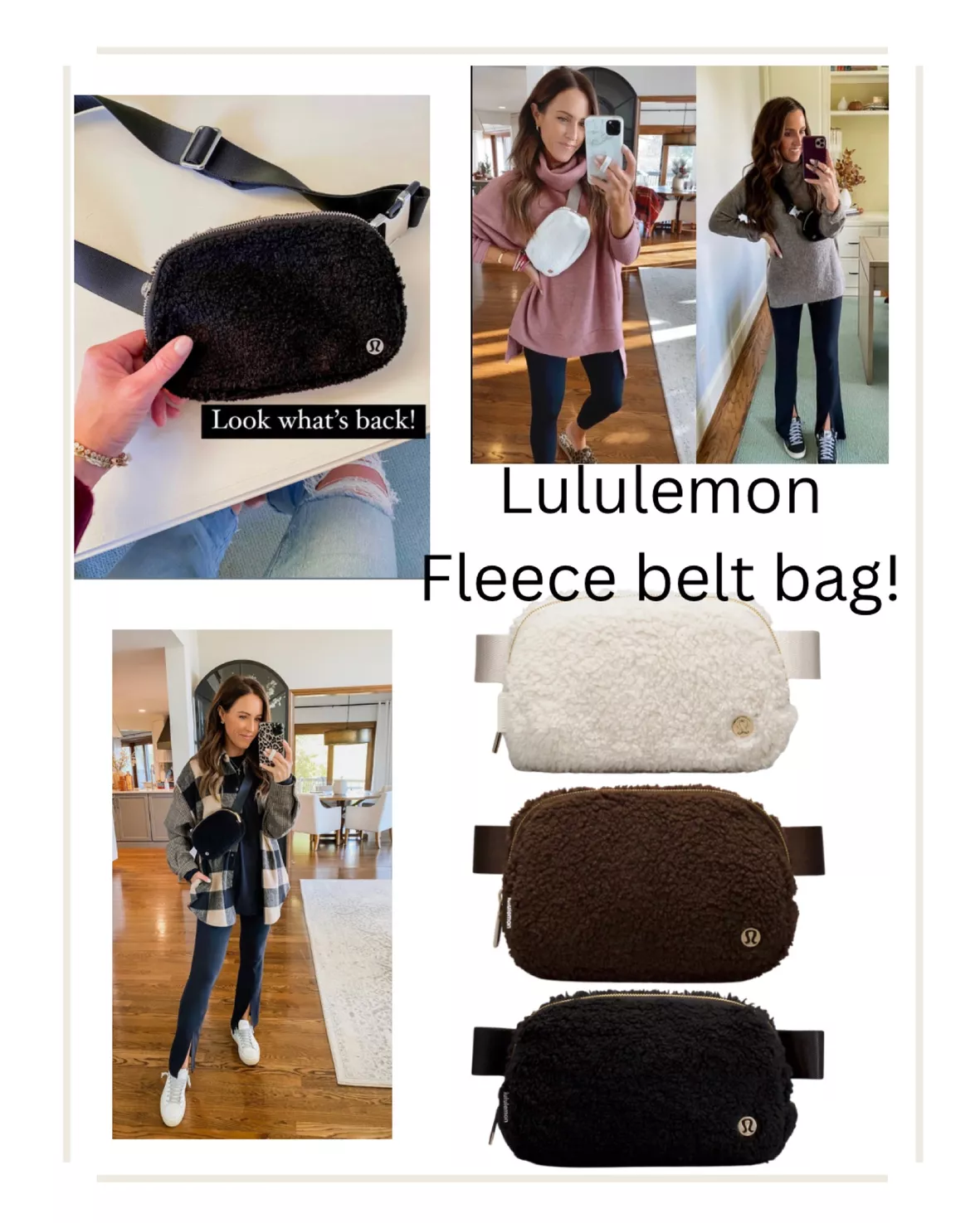 Everywhere Belt Bag 1L *Fleece, Unisex Bags,Purses,Wallets