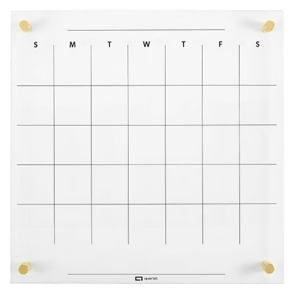 Quartet 14" x 14" Glass Dry-Erase Calendar Board | Target