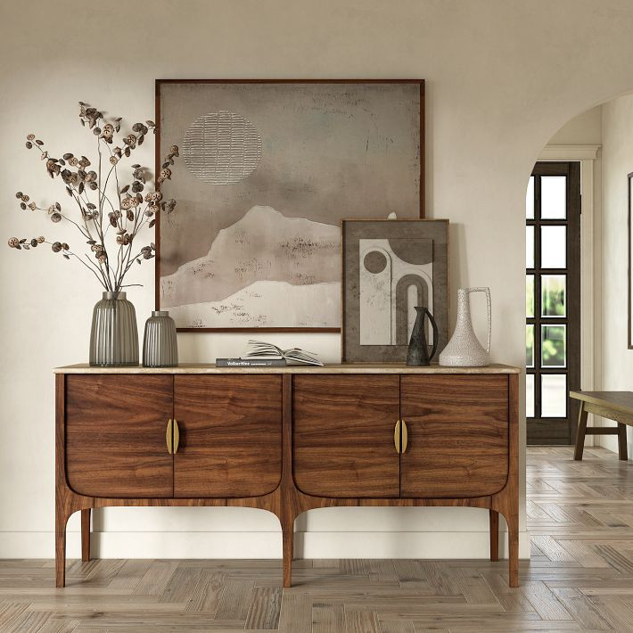 Amalthea Travertine Buffet (64") | West Elm (US)