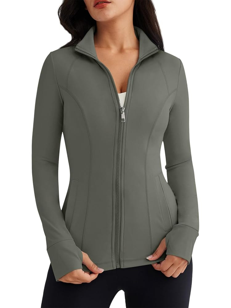 Trendy Queen Womens Lightweight Zip Up Jackets 2025 Athletic Hoodies Fall Gym Shirts Running Work... | Amazon (US)