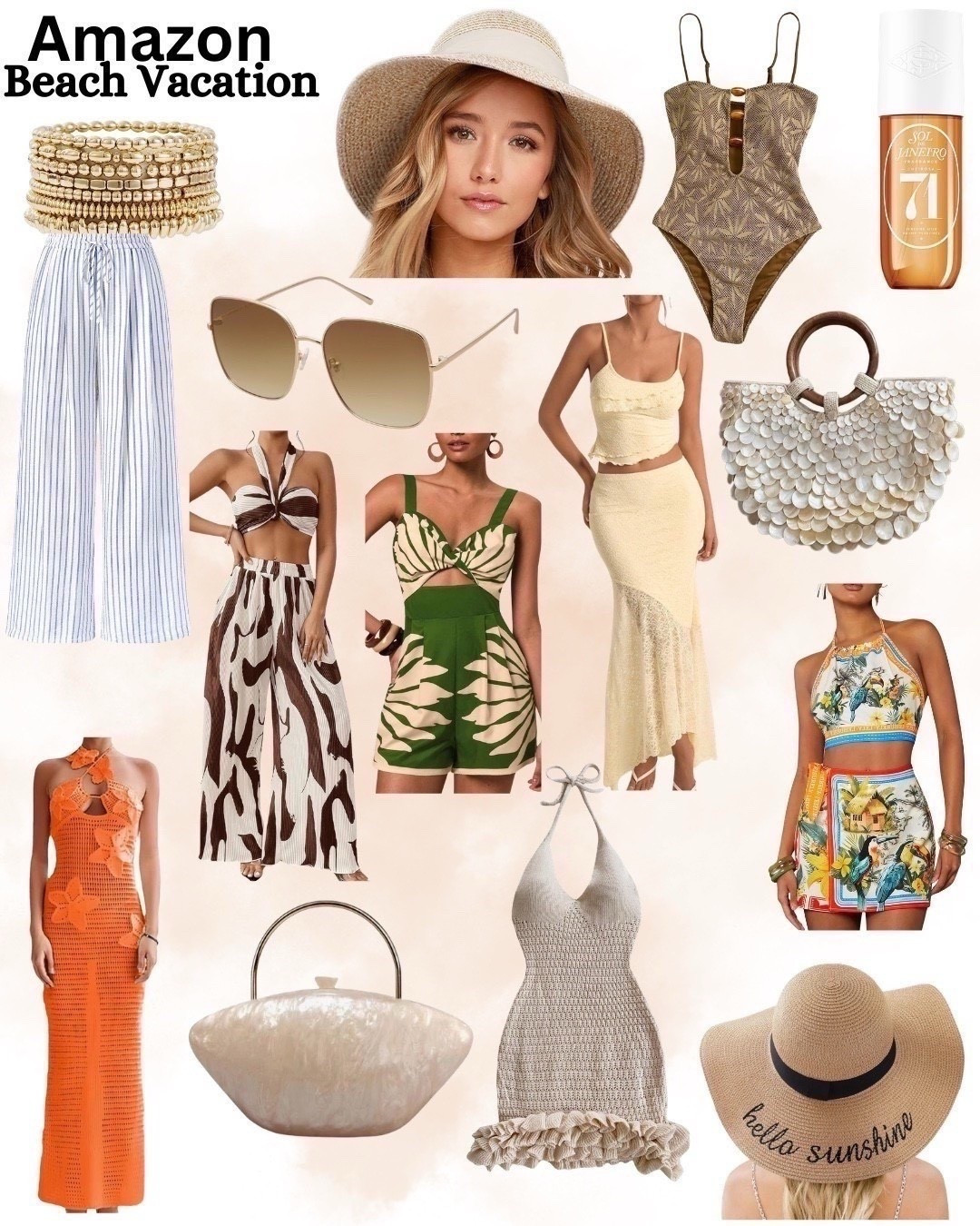 Beach vacation outfits. Beach resort outfit. Summer Beach party. Women's swimsuit. One piece bathing suit. Beach hat. Amazon beach vacation outfit 

#LTKBeauty #LTKSwim #LTKTravel