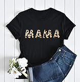 Mama Leopard Print Mothers Day Mom Mother Mum Short-Sleeve Unisex T-Sh | Amazon (US)