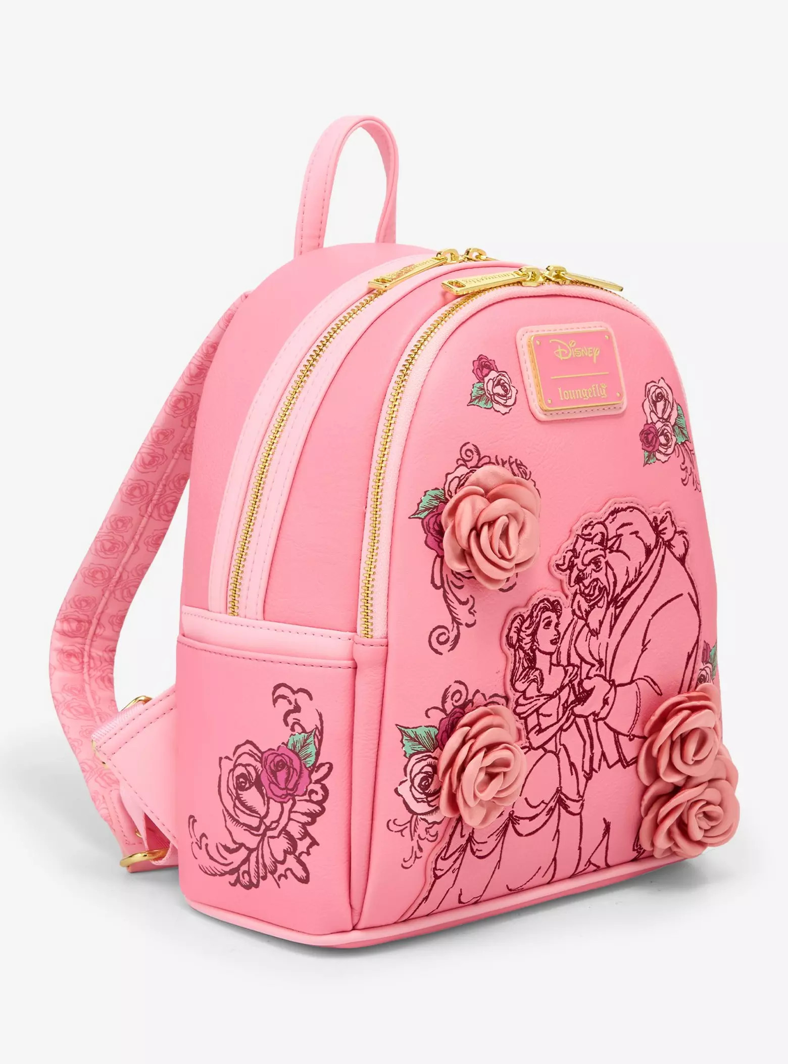 Loungefly Disney Beauty and the Beast Pink Roses Mini Backpack — BoxLunch Exclusive | BoxLunch