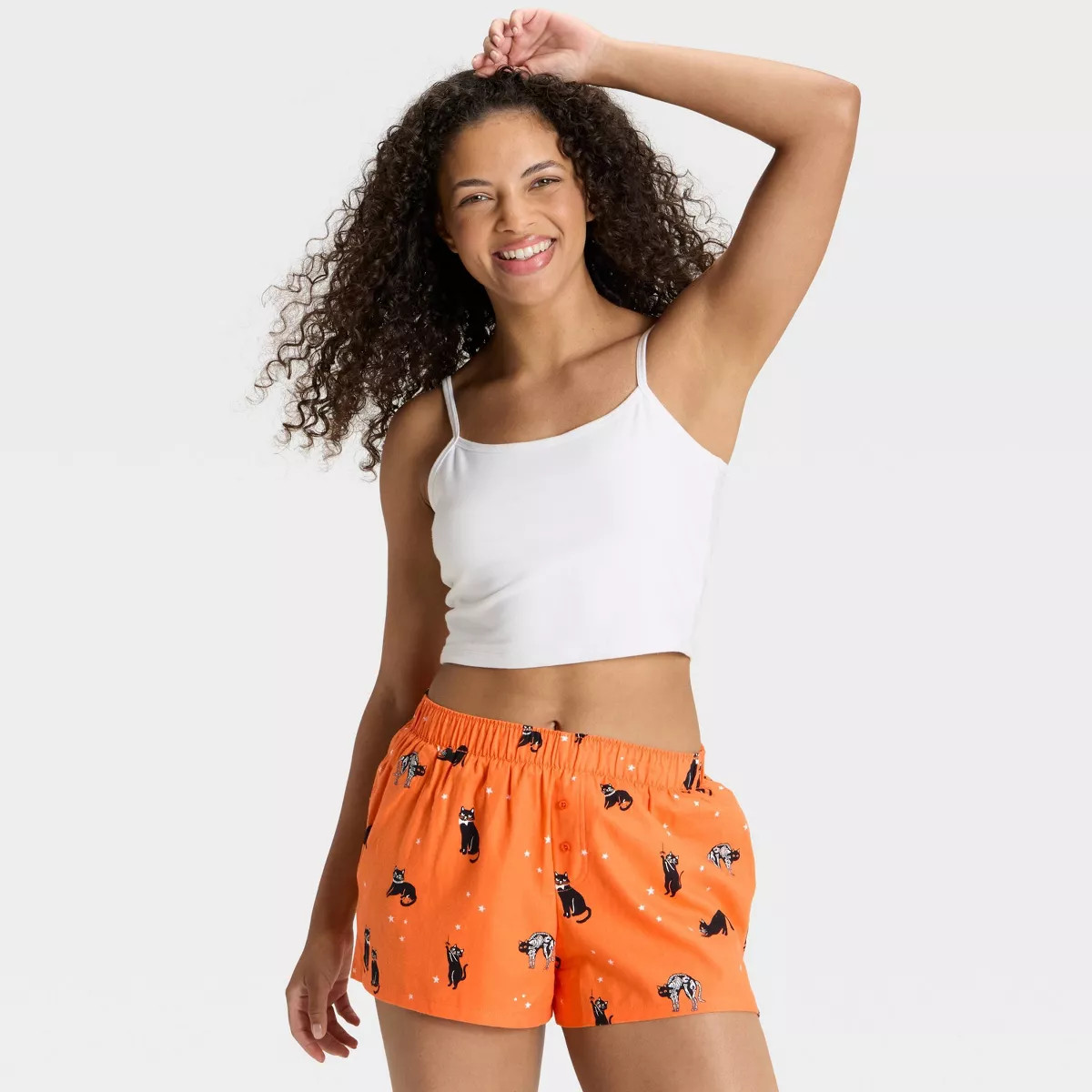 Women's Halloween Flannel Boxer Pajama Shorts - Hyde and EEK! Boutique™ | Target