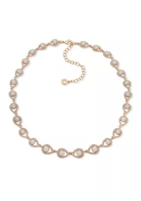Anne Klein Gold-Tone Pearl Collar Necklace, Gold | Belk