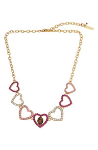Click for more info about Kurt Geiger London Crystal Open Heart Chain Necklace | Nordstrom