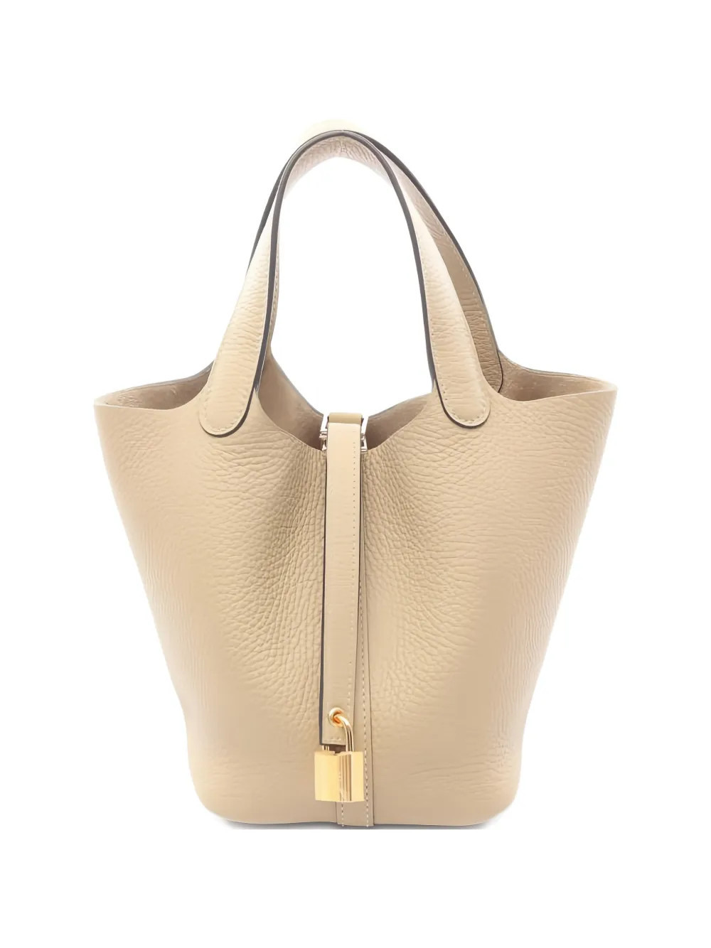 Hermès Pre-Owned 2025 PM Picotan Lock clemence-leather handbag - Neutrals | Farfetch Global