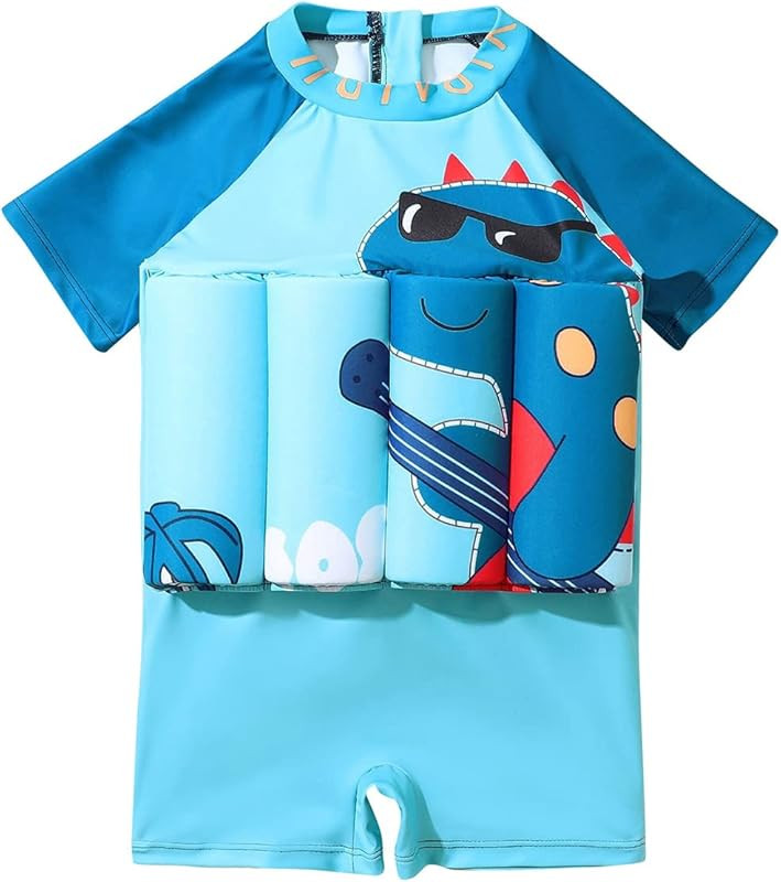 IDOPIP Kids Boys Girls Floatation Swimsuit with Adjustable Buoyancy Baby Float Suit Swim Vest One... | Amazon (US)