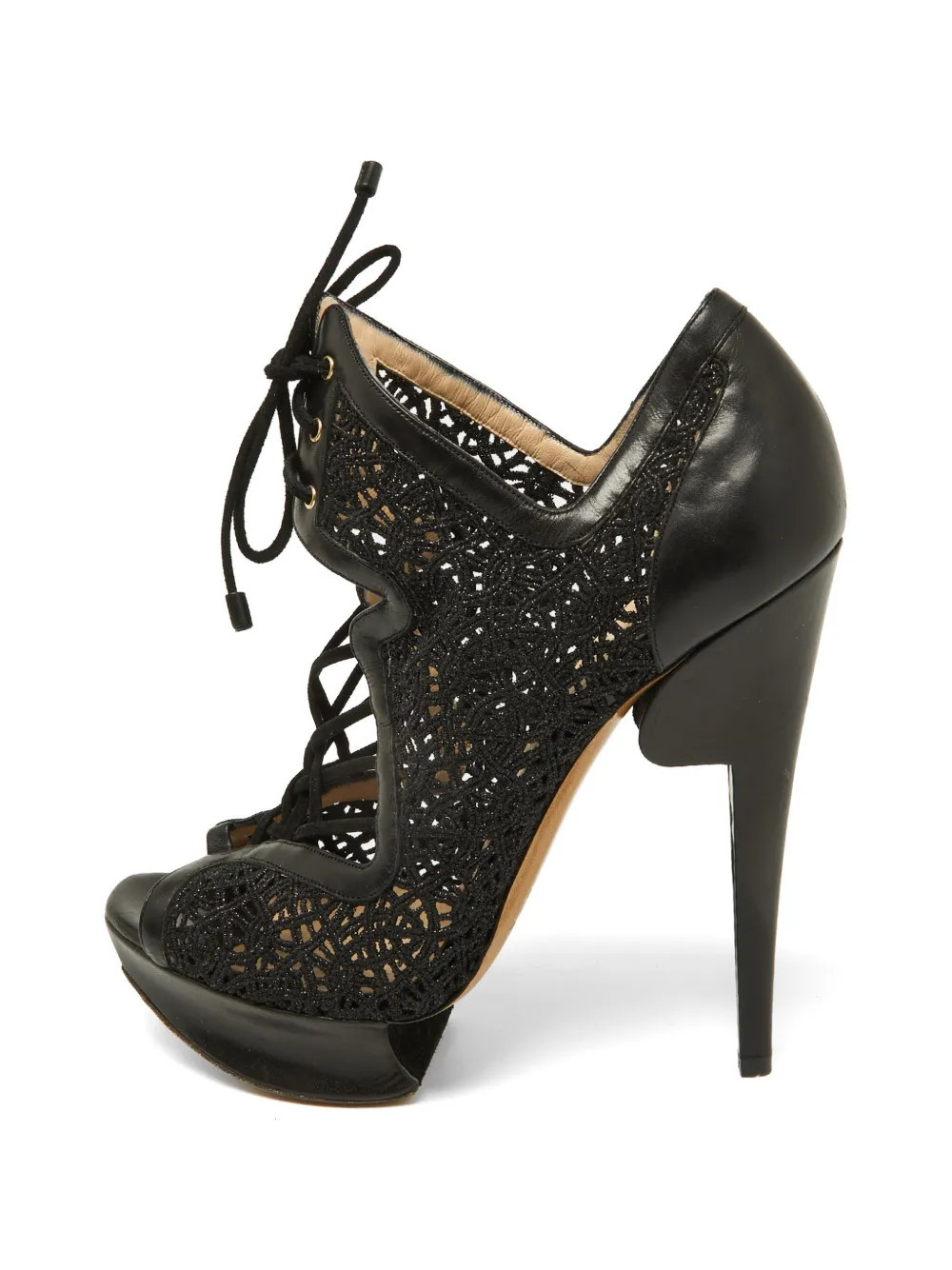 Nicholas Kirkwood lace-up platform pumps - Black | Farfetch Global