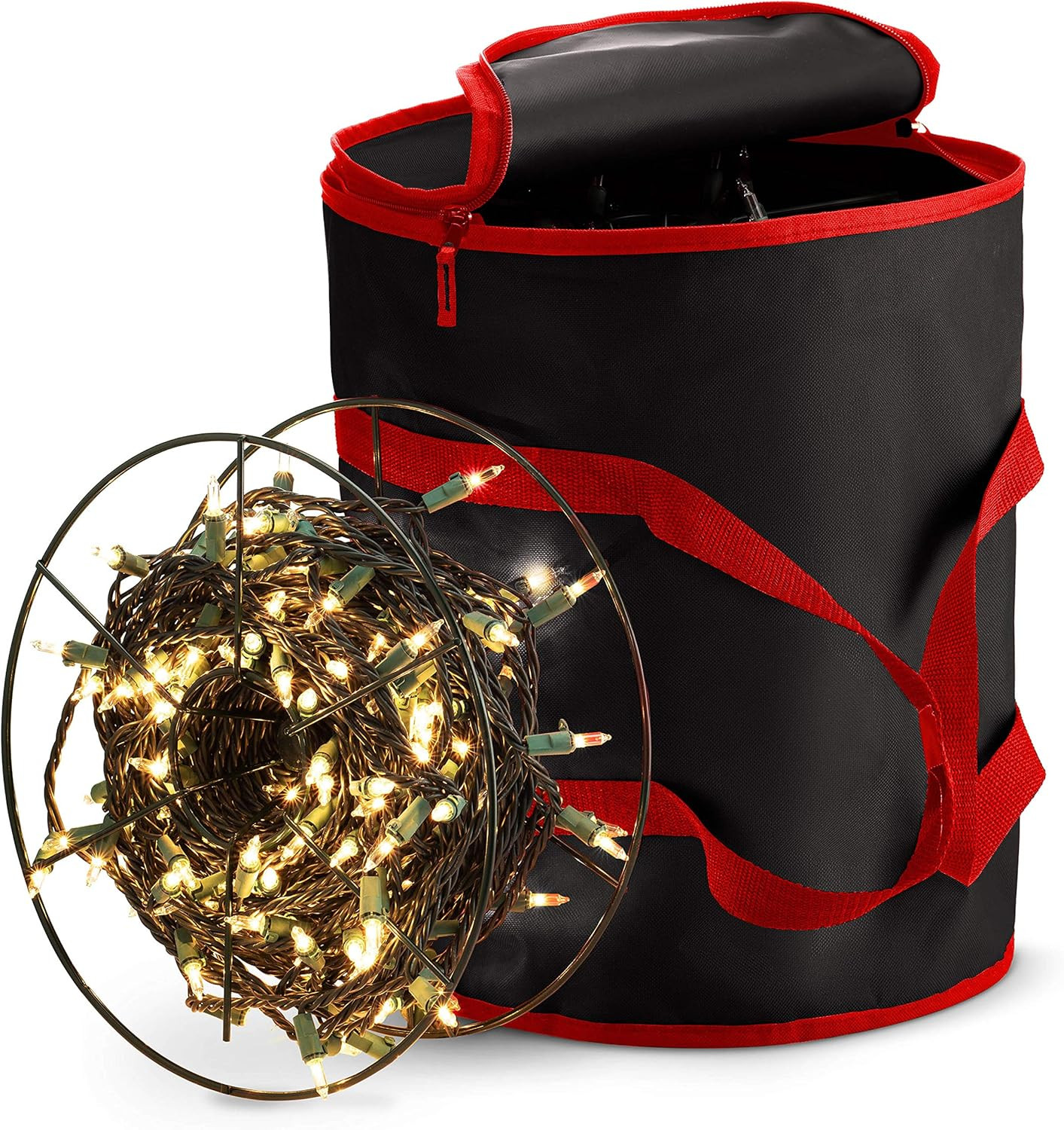 ZOBER Premium Christmas Light Storage Bag - with 3 Metal Reels to Store a Lot of Holiday Christma... | Amazon (US)
