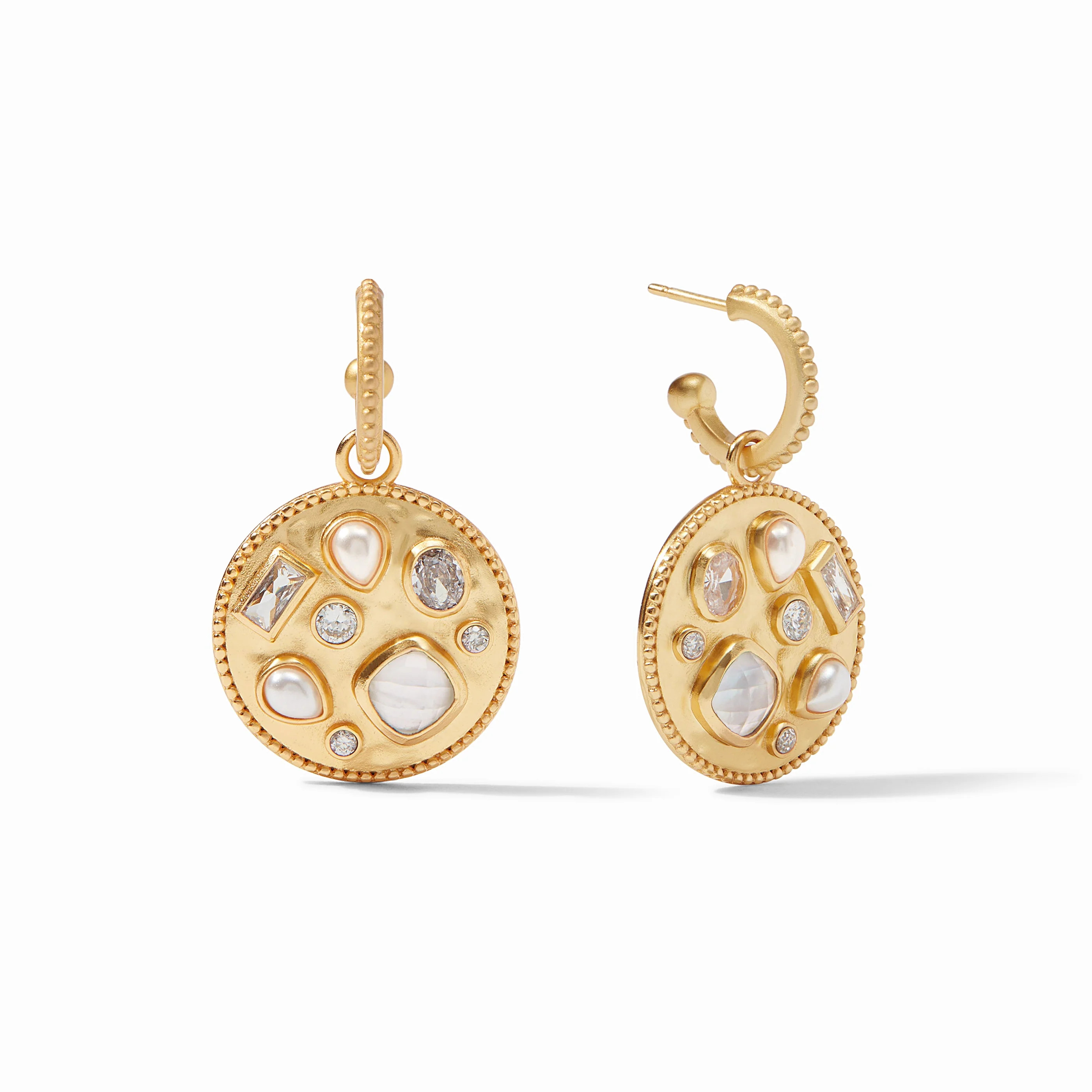 Antonia Mosaic Hoop & Charm Earrings | Julie Vos | Julie Vos