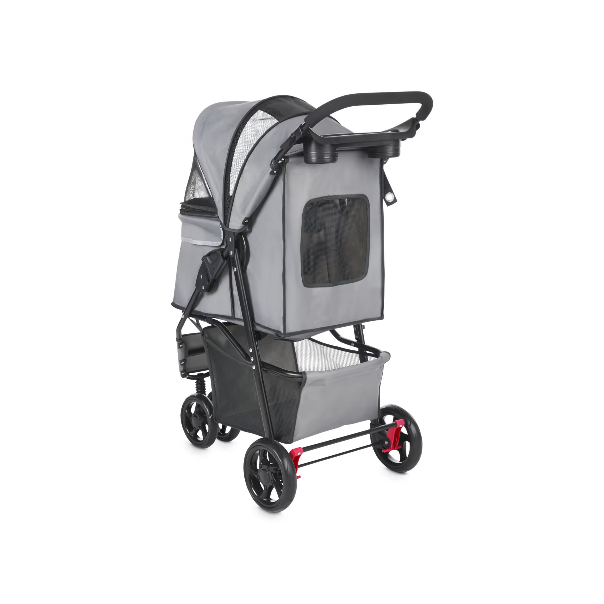 EveryYay Places to Go Reflective Gray Pet Stroller, 34" L X 21.7" W X 37.5" H | Petco