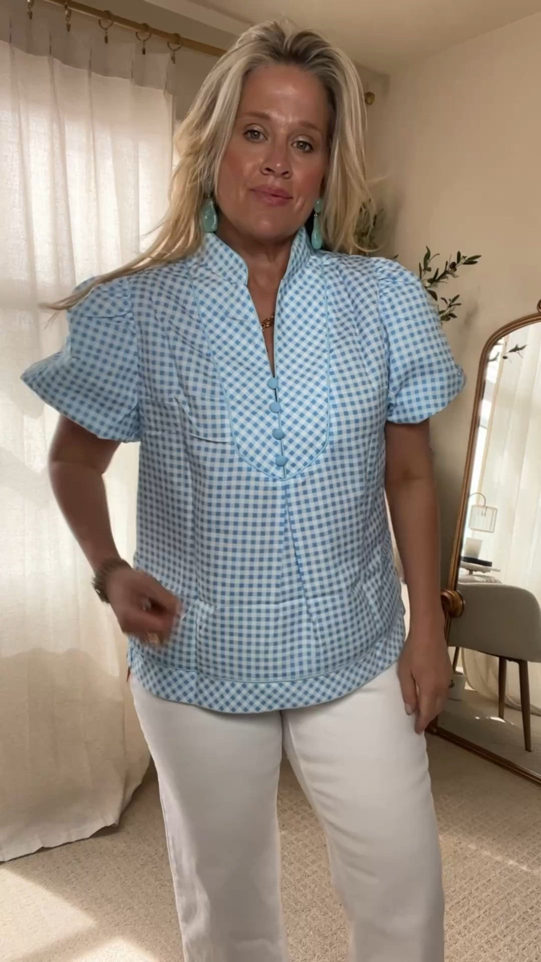 ✨Tap the bell, save and ❤️ for over 40 fashion, midlife style, midsize fashion and luxury looks for less. 

⬇️Sizing information:
Wearing large (size down if in between sizes.)

✨Tap the bell, save and ❤️ for over 40 fashion, midlife style, midsize fashion and luxury looks for less. 

For years, I thought my arms were the problem.

Every summer, I’d reach for tops that were supposed to “hide” my flabby arms… and somehow they made me feel even more self-conscious.

Then I learned something that changed how I shop.

The problem wasn’t my arms.

It was the sleeve.

Most women are dealing with the same 4 frustrations:
✨ Flabby arms
✨ Batwings
✨ Underarm bulge
✨ Crepey skin

That’s why I started paying attention to Outfit Physics instead of size.

The right sleeve skims instead of squeezes, balances proportions, and gives coverage without adding bulk.

Make sure you are following alongside @over40andmidlife for midlife, midsize style. 👑 

👑"Helping you look good, feel good!" - Lindsey Denver

#LTKOver40 #LTKMidsize #LTKPlusSize

Comment SHOP below to receive a DM with the link to this post on my LTK ⬇ https://liketk.it/6eWrS