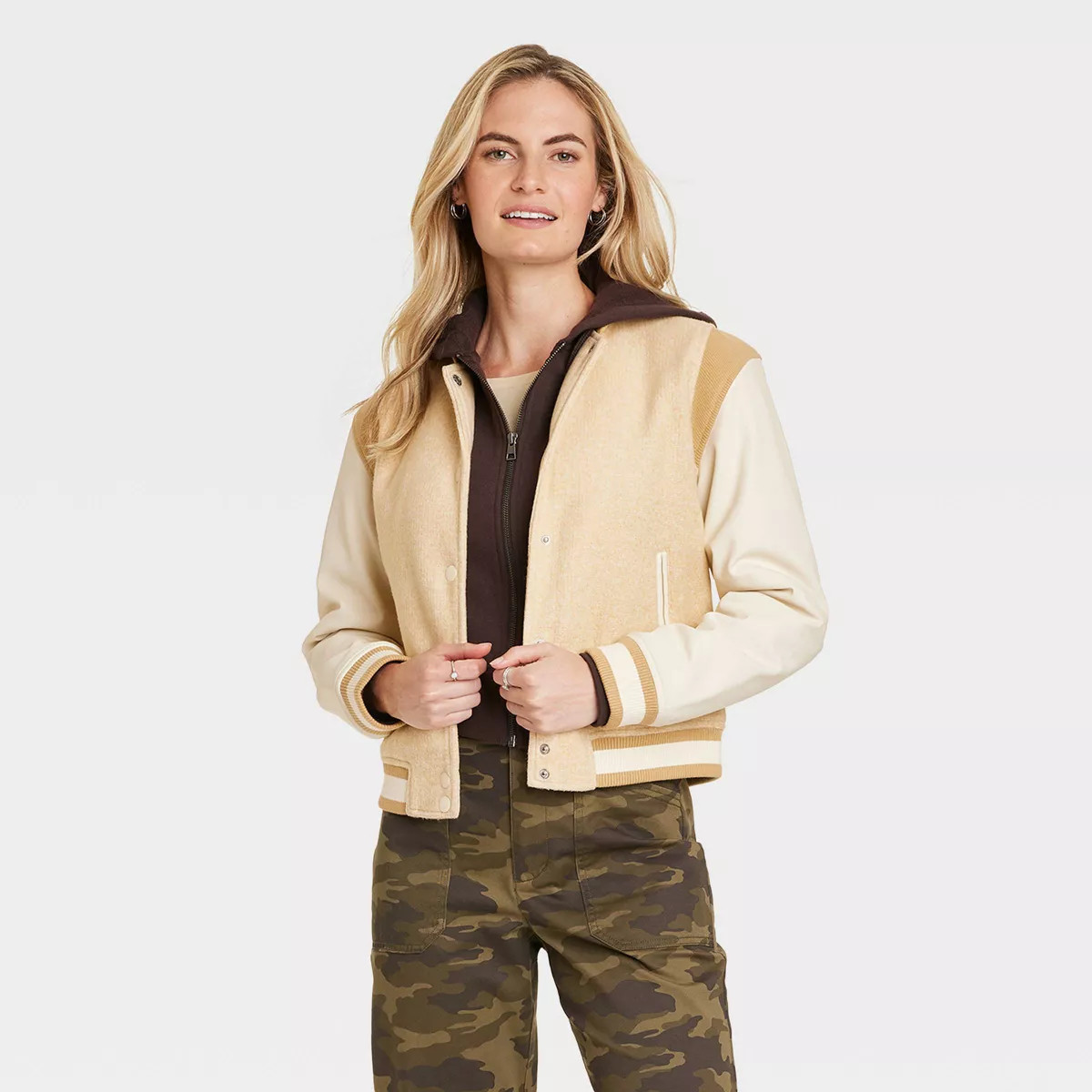 Women's Shrunken Varsity Jacket - Universal Thread™ | Target