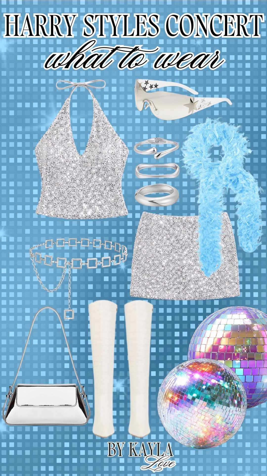 Outfit inspiration for the upcoming Harry Styles tour! I’m obsessed with this sparkly matching set from Nordstrom! I’d style the look with tall white boots, silver accessories, and of course a feather boa 🪩 

#LTKSeasonal #LTKgrwm #LTKootd