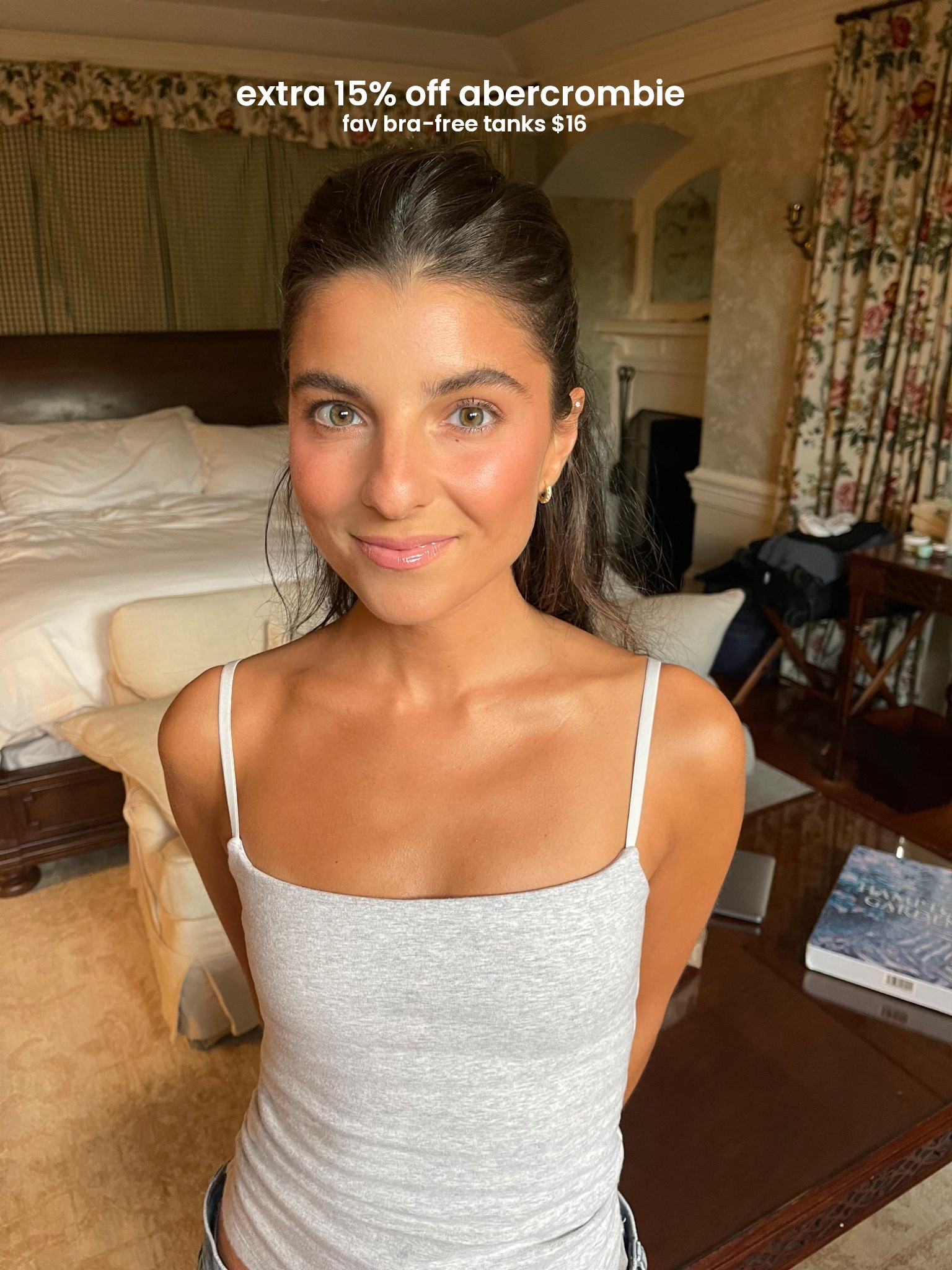 [12/1/25] EXTRA 15% off Abercrombie, code AFVIVIANE | linking items with good stock still!! Wearing xs in bra free tanks, so many colors available! 