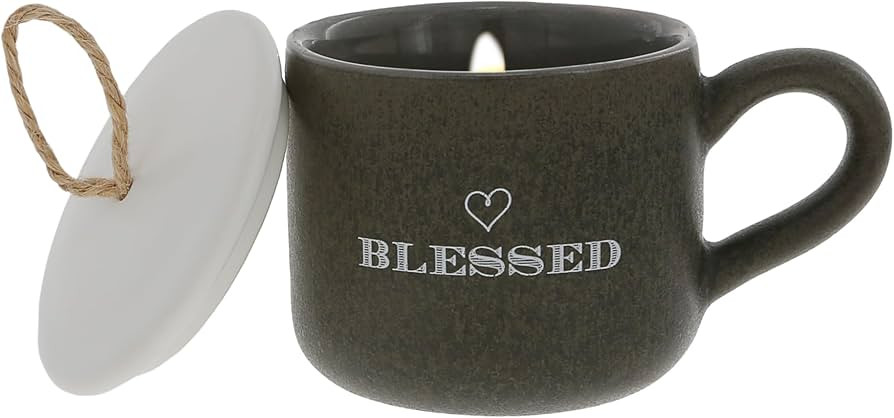 Pavilion Gift Company - Blessed - 2 oz Mini Candle in 2.5 Oz Espresso Shot Glass Mug with Lid Rel... | Amazon (US)