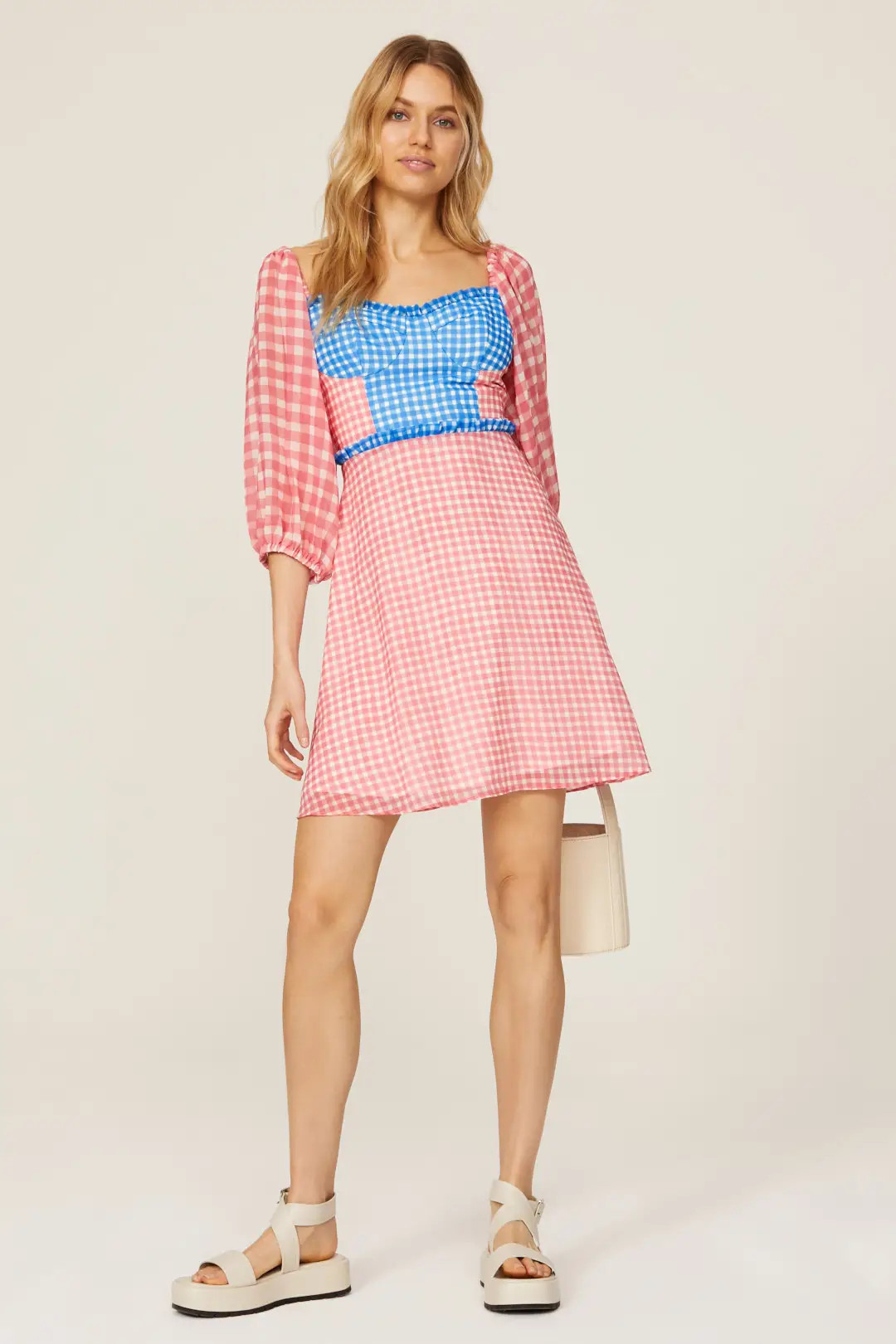 Pink Gingham Mini Dress | Rent the Runway