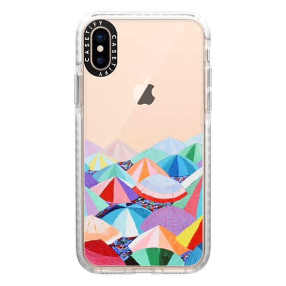 CASETiFY iPhone XS Case - Clear Beach Umbrellas by Ann Marie Coolick | Casetify