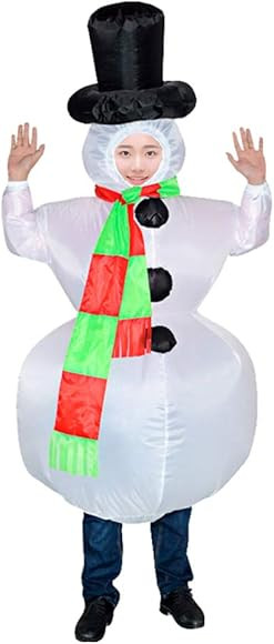 Arokibui Inflatable Snowman Costume Funny Blow up Costumes for Women Cosplay Party Halloween Chri... | Amazon (US)