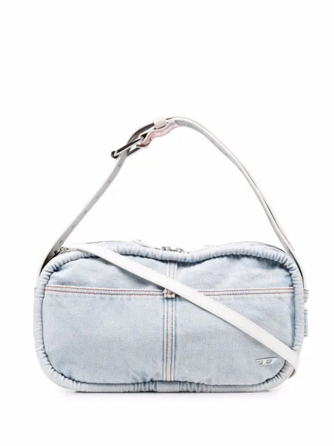 denim logo-plaque shoulder bag | Farfetch Global