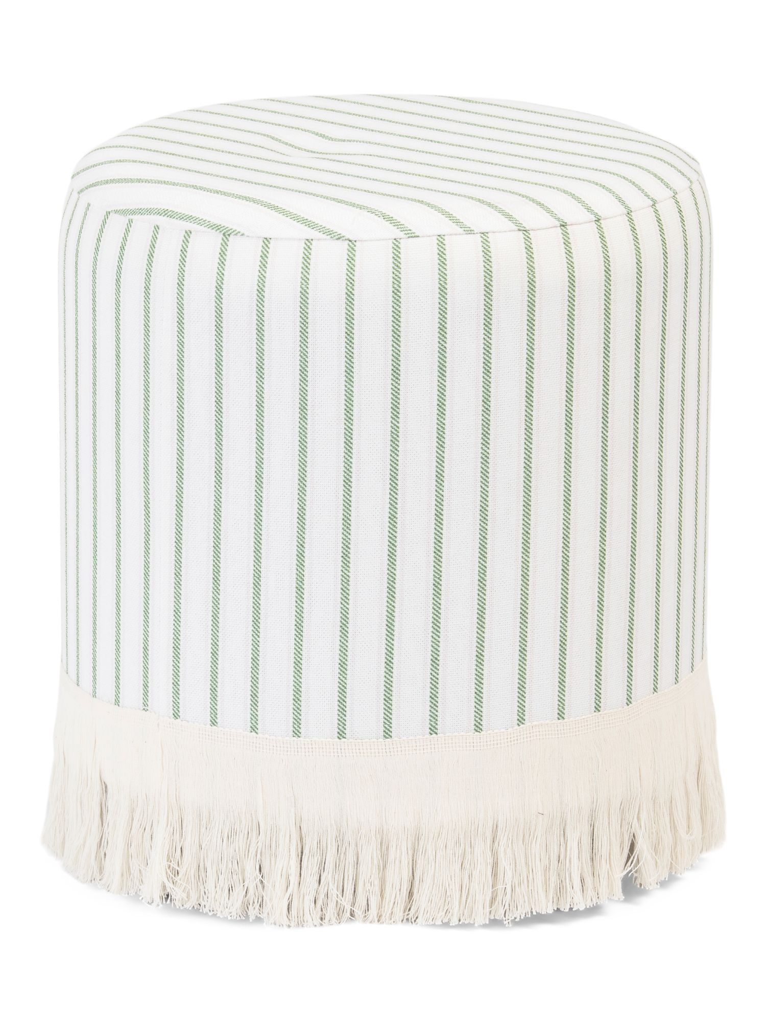 16in Astrid Fringe Ottoman | TJ Maxx