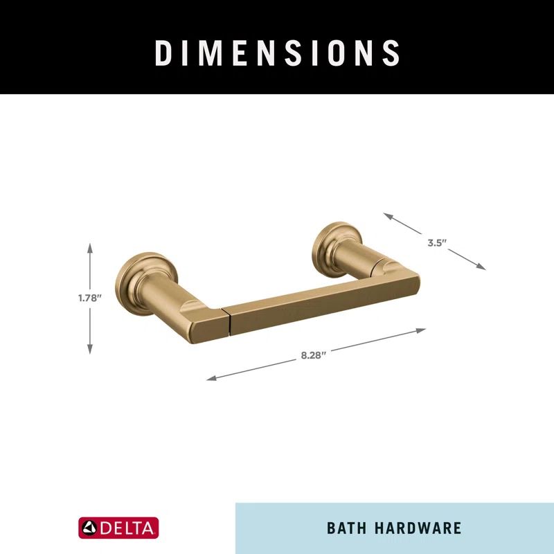 Tetra Pivot Arm Toilet Paper Holder Bath Hardware Accessory in Champagne Bronze | Wayfair North America