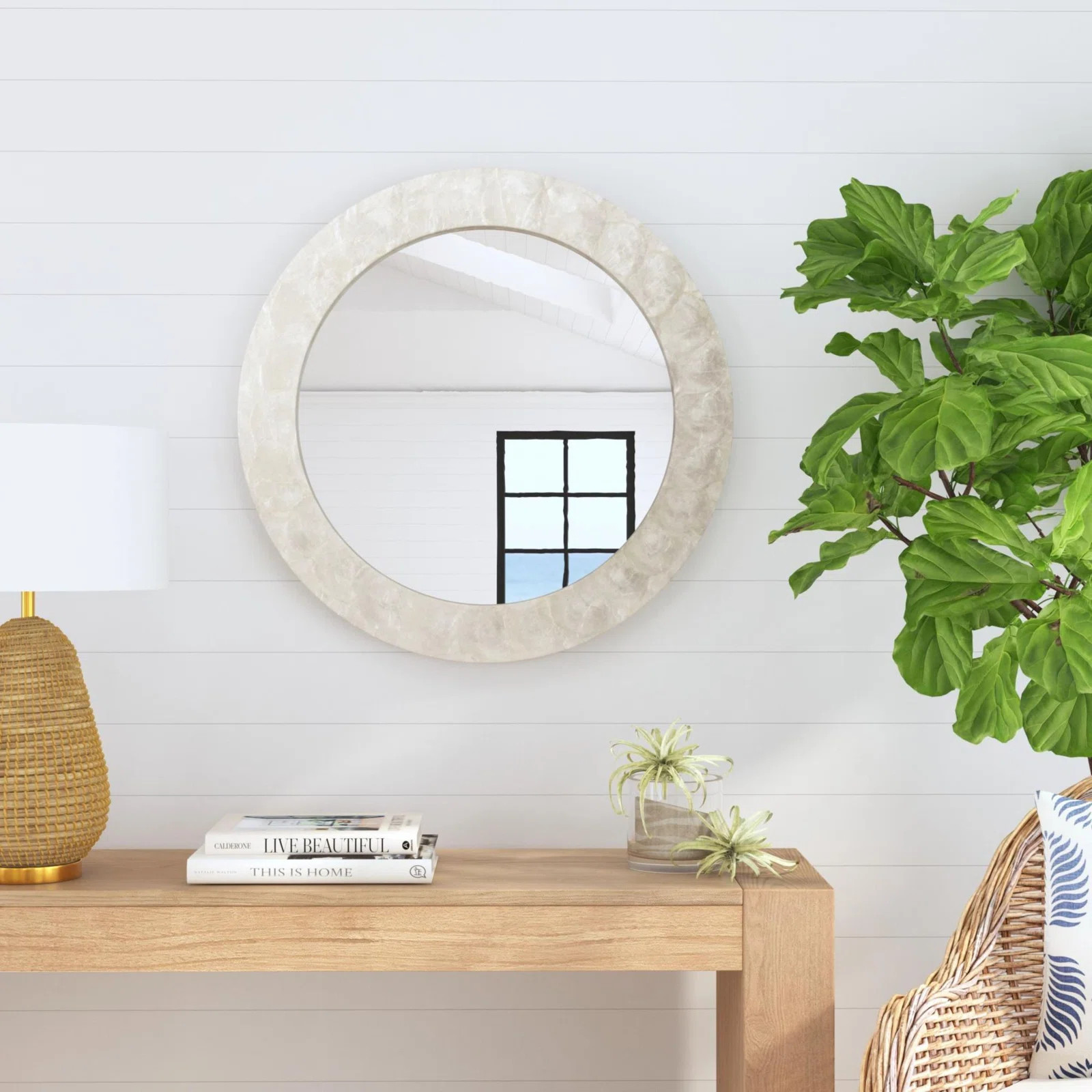 Dovecove Panguitch Round Capiz Mirror & Reviews | Wayfair | Wayfair North America