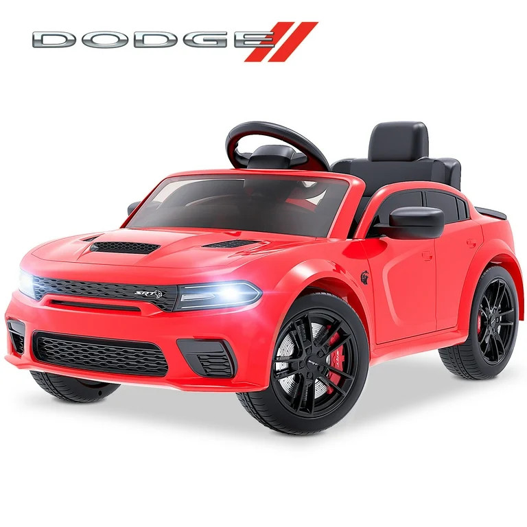 Dodge Electric Ride on Cars for Kids, 12V Licensed Dodge Charger SRT Hellcat Powered Ride On Toys... | Walmart (US)