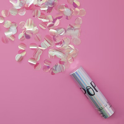 'POP' Compressed Air Cannon Party Decoration Silver | Target