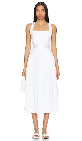 Valentina Midi Dress in White | Revolve Clothing (Global)
