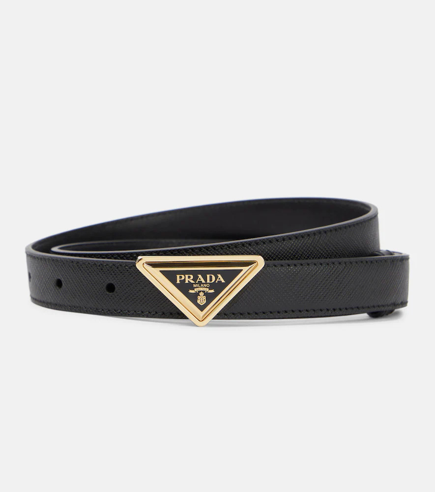 Prada Triangle saffiano leather belt | Mytheresa (US/CA)
